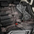 Aotearoa Tukutuku Motif Back Car Seat Cover Pohutukawa and Fern Leaves Grayscale Color