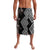Aotearoa Tukutuku Motif Lavalava Pohutukawa and Fern Leaves Grayscale Color