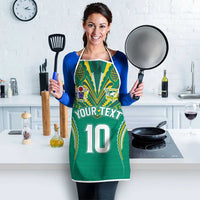 Custom Cook Islands Rugby Apron Tatau Art Sport Style Green Color