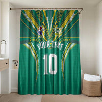 Custom Cook Islands Rugby Bathroom Set Tatau Art Sport Style Green Color