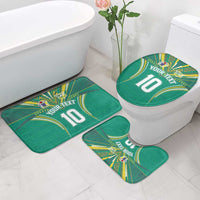 Custom Cook Islands Rugby Bathroom Set Tatau Art Sport Style Green Color