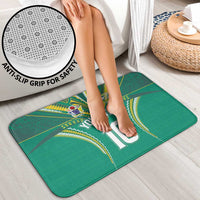 Custom Cook Islands Rugby Bathroom Set Tatau Art Sport Style Green Color
