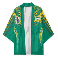 Custom Cook Islands Rugby Kimono Tatau Art Sport Style Green Color