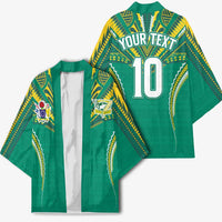 Custom Cook Islands Rugby Kimono Tatau Art Sport Style Green Color