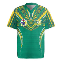 Custom Cook Islands Rugby Rugby Jersey Tatau Art Sport Style Green Color