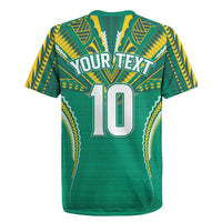 Custom Cook Islands Rugby Rugby Jersey Tatau Art Sport Style Green Color