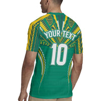 Custom Cook Islands Rugby Rugby Jersey Tatau Art Sport Style Green Color