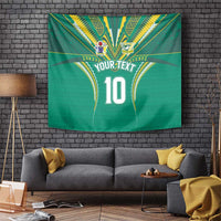 Custom Cook Islands Rugby Tapestry Tatau Art Sport Style Green Color