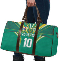 Custom Cook Islands Rugby Travel Bag Tatau Art Sport Style Green Color
