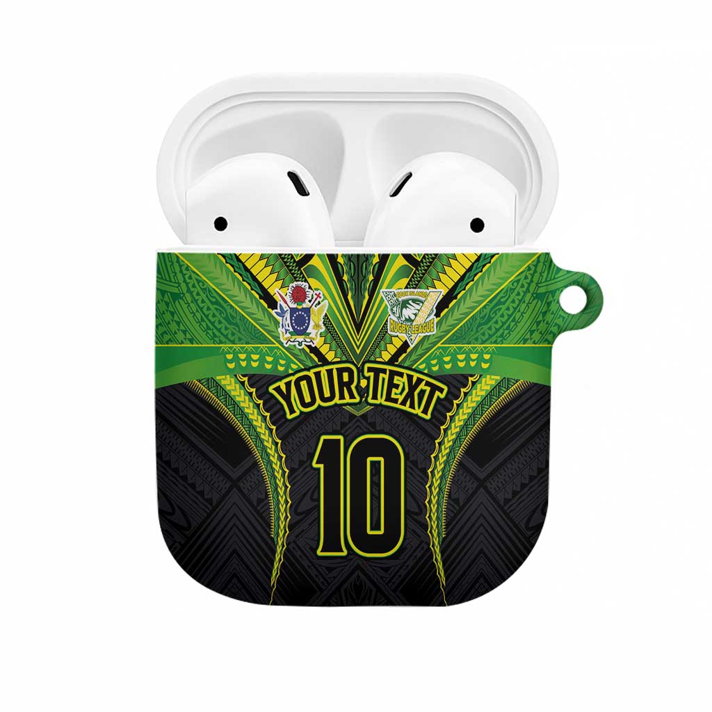 Custom Cook Islands Rugby AirPods Case Tatau Art Sport Style Black Color LT03 Black - Polynesian Pride