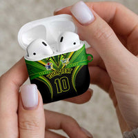 Custom Cook Islands Rugby AirPods Case Tatau Art Sport Style Black Color LT03 - Polynesian Pride