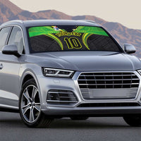 Custom Cook Islands Rugby Auto Sun Shade Tatau Art Sport Style Black Color