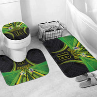 Custom Cook Islands Rugby Bathroom Set Tatau Art Sport Style Black Color