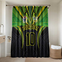 Custom Cook Islands Rugby Bathroom Set Tatau Art Sport Style Black Color