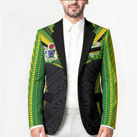 Custom Cook Islands Rugby Blazer Tatau Art Sport Style Black Color