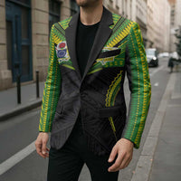 Custom Cook Islands Rugby Blazer Tatau Art Sport Style Black Color