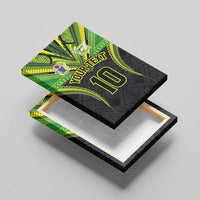 Custom Cook Islands Rugby Canvas Wall Art Tatau Art Sport Style Black Color