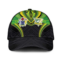 Cook Islands Rugby Classic Cap Tatau Art Sport Style Black Color LT03 Universal Fit Black - Polynesian Pride