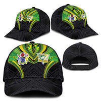 Cook Islands Rugby Classic Cap Tatau Art Sport Style Black Color LT03 - Polynesian Pride