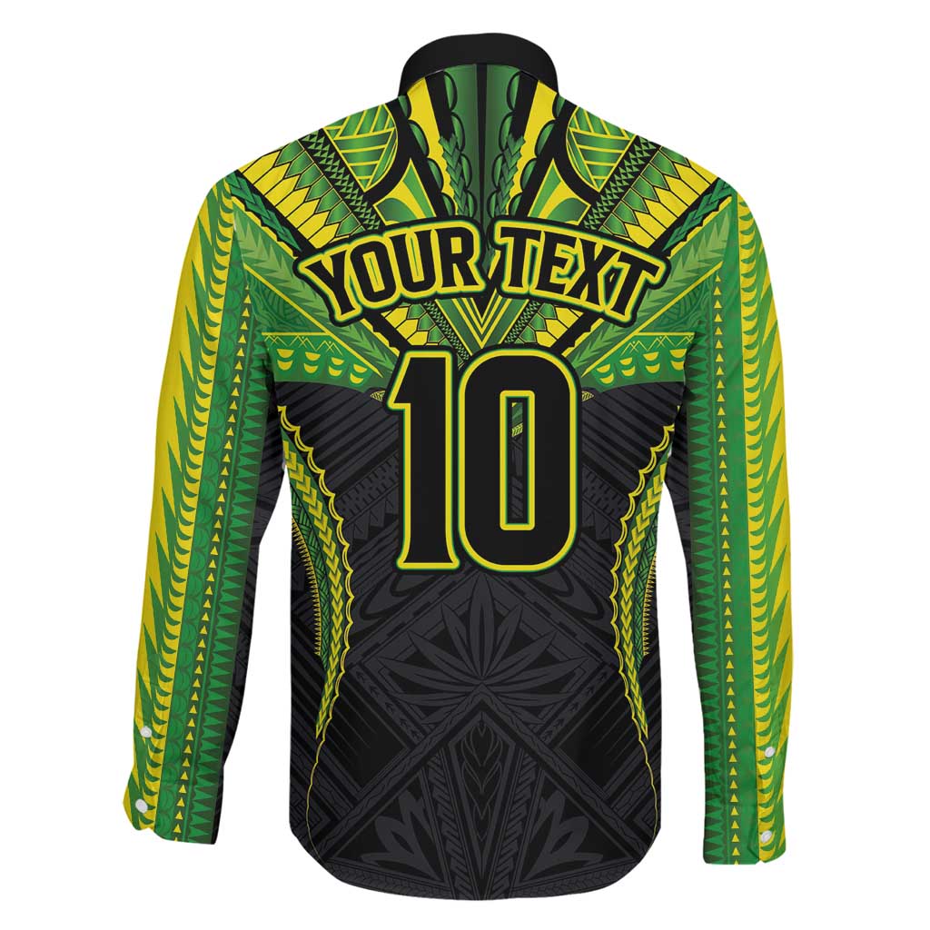 Custom Cook Islands Rugby Family Matching Puletasi and Hawaiian Shirt Tatau Art Sport Style Black Color