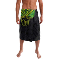 Custom Cook Islands Rugby Lavalava Tatau Art Sport Style Black Color