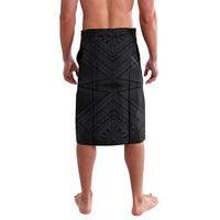 Custom Cook Islands Rugby Lavalava Tatau Art Sport Style Black Color