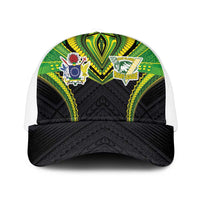 Cook Islands Rugby Mesh Trucker Cap Tatau Art Sport Style Black Color