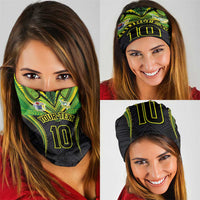 Custom Cook Islands Rugby Neck Gaiter Tatau Art Sport Style Black Color