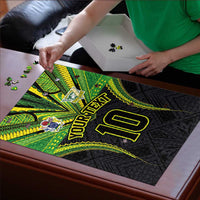 Custom Cook Islands Rugby Puzzle Tatau Art Sport Style Black Color