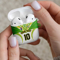 Custom Cook Islands Rugby AirPods Case Tatau Art Sport Style White Color