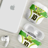 Custom Cook Islands Rugby AirPods Case Tatau Art Sport Style White Color