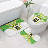 Custom Cook Islands Rugby Bathroom Set Tatau Art Sport Style White Color
