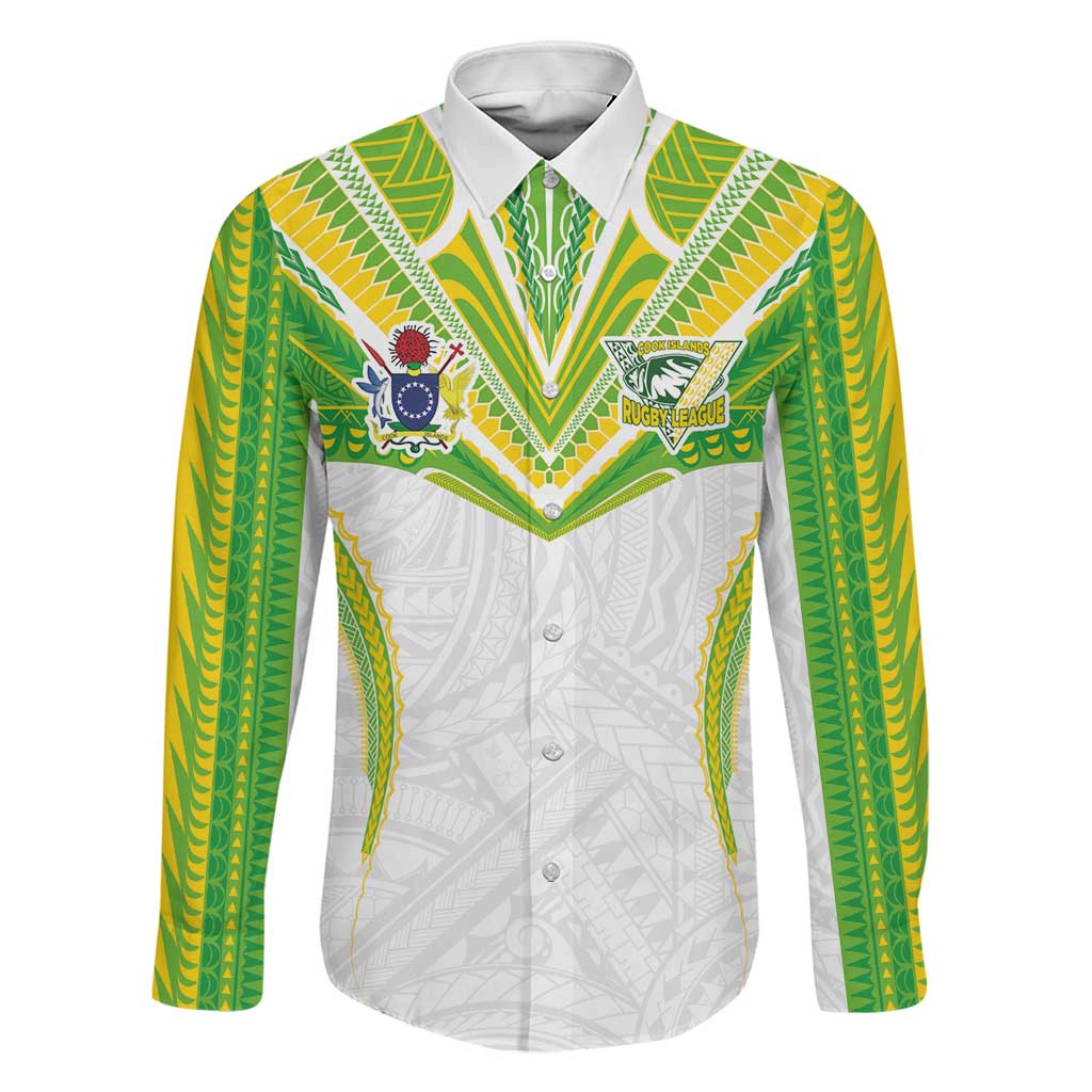 Custom Cook Islands Rugby Family Matching Mermaid Dress and Hawaiian Shirt Tatau Art Sport Style White Color