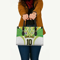 Custom Cook Islands Rugby Leather Bag Tatau Art Sport Style White Color