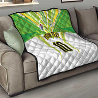 Custom Cook Islands Rugby Quilt Tatau Art Sport Style White Color
