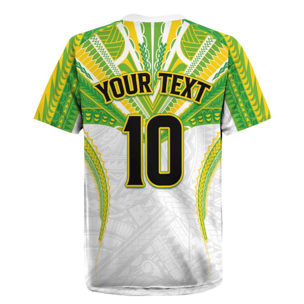 Custom Cook Islands Rugby Rugby Jersey Tatau Art Sport Style White Color