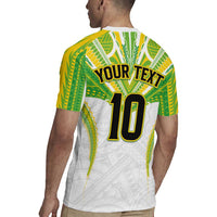 Custom Cook Islands Rugby Rugby Jersey Tatau Art Sport Style White Color