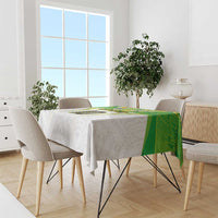 Custom Cook Islands Rugby Tablecloth Tatau Art Sport Style White Color