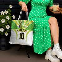 Custom Cook Islands Rugby Tote Bag Tatau Art Sport Style White Color LT03 - Polynesian Pride