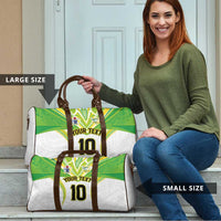Custom Cook Islands Rugby Travel Bag Tatau Art Sport Style White Color