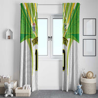 Custom Cook Islands Rugby Window Curtain Tatau Art Sport Style White Color