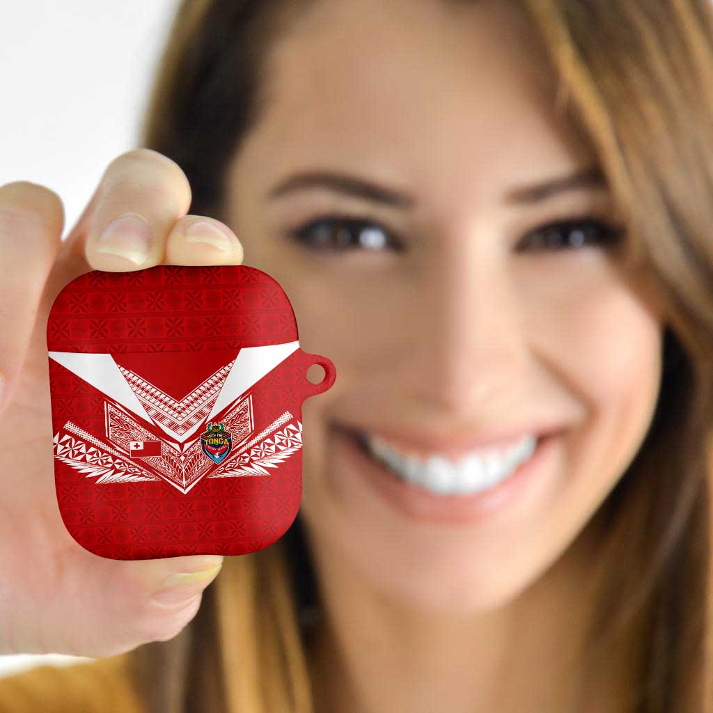 Tonga Rugby AirPods Case Ngatu Motifs and Pacific Patterns
