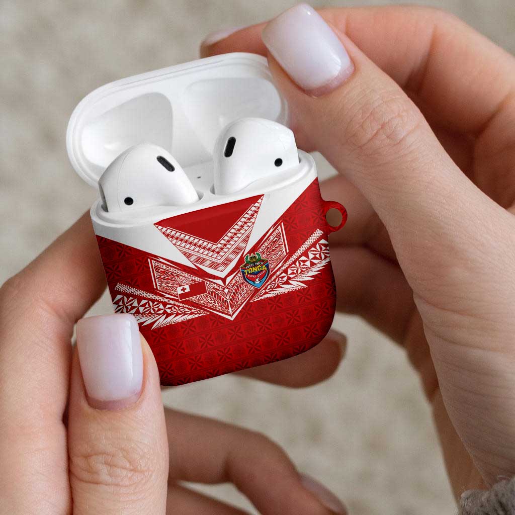 Tonga Rugby AirPods Case Ngatu Motifs and Pacific Patterns