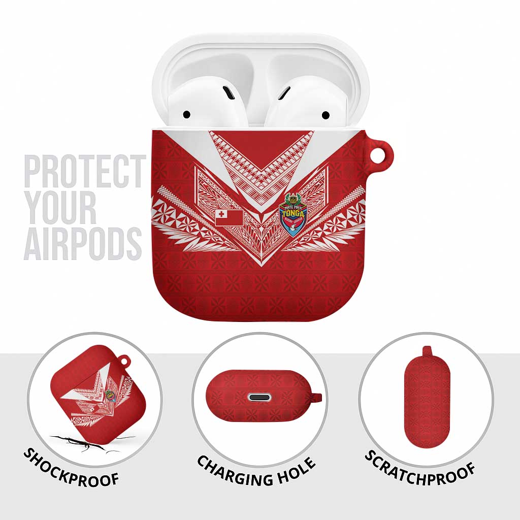 Tonga Rugby AirPods Case Ngatu Motifs and Pacific Patterns