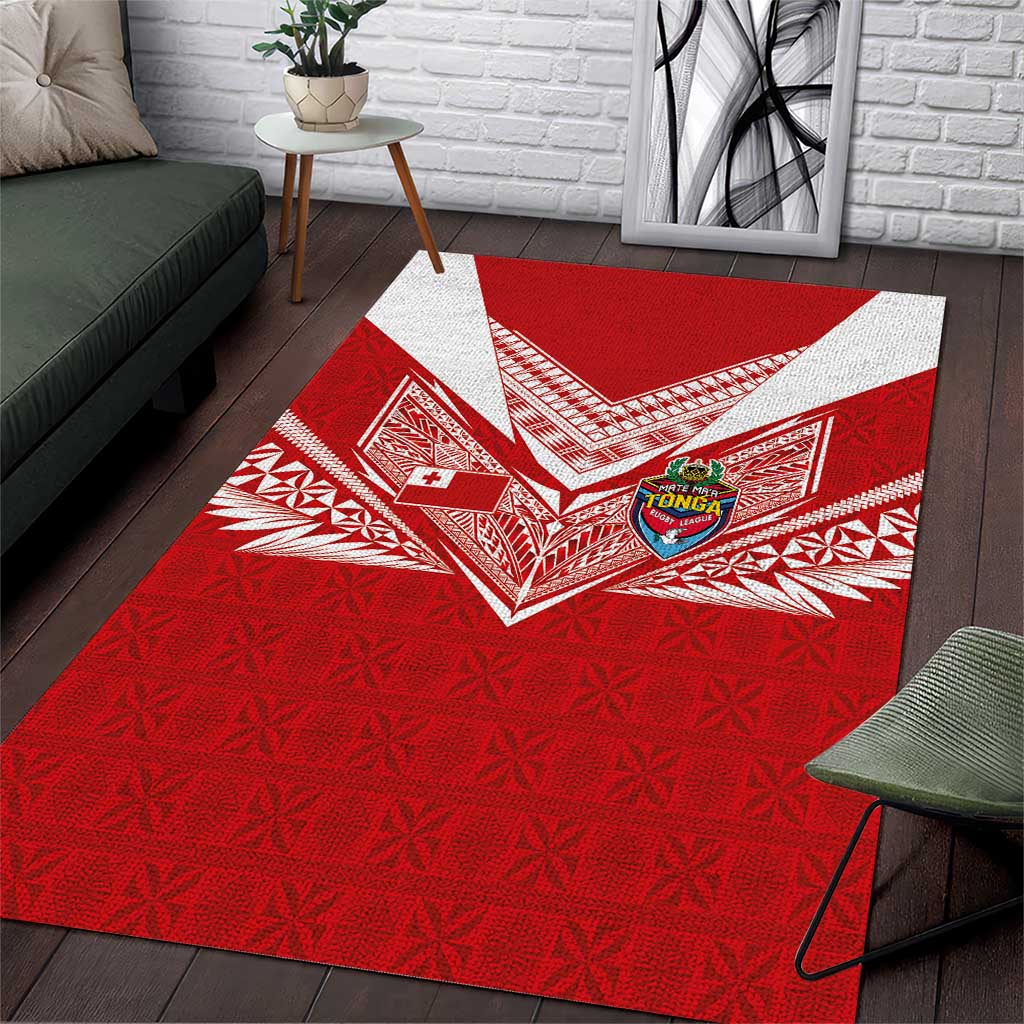 Tonga Rugby Area Rug Ngatu Motifs and Pacific Patterns