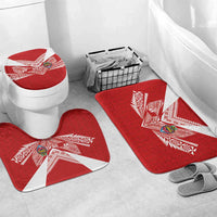 Tonga Rugby Bathroom Set Ngatu Motifs and Pacific Patterns