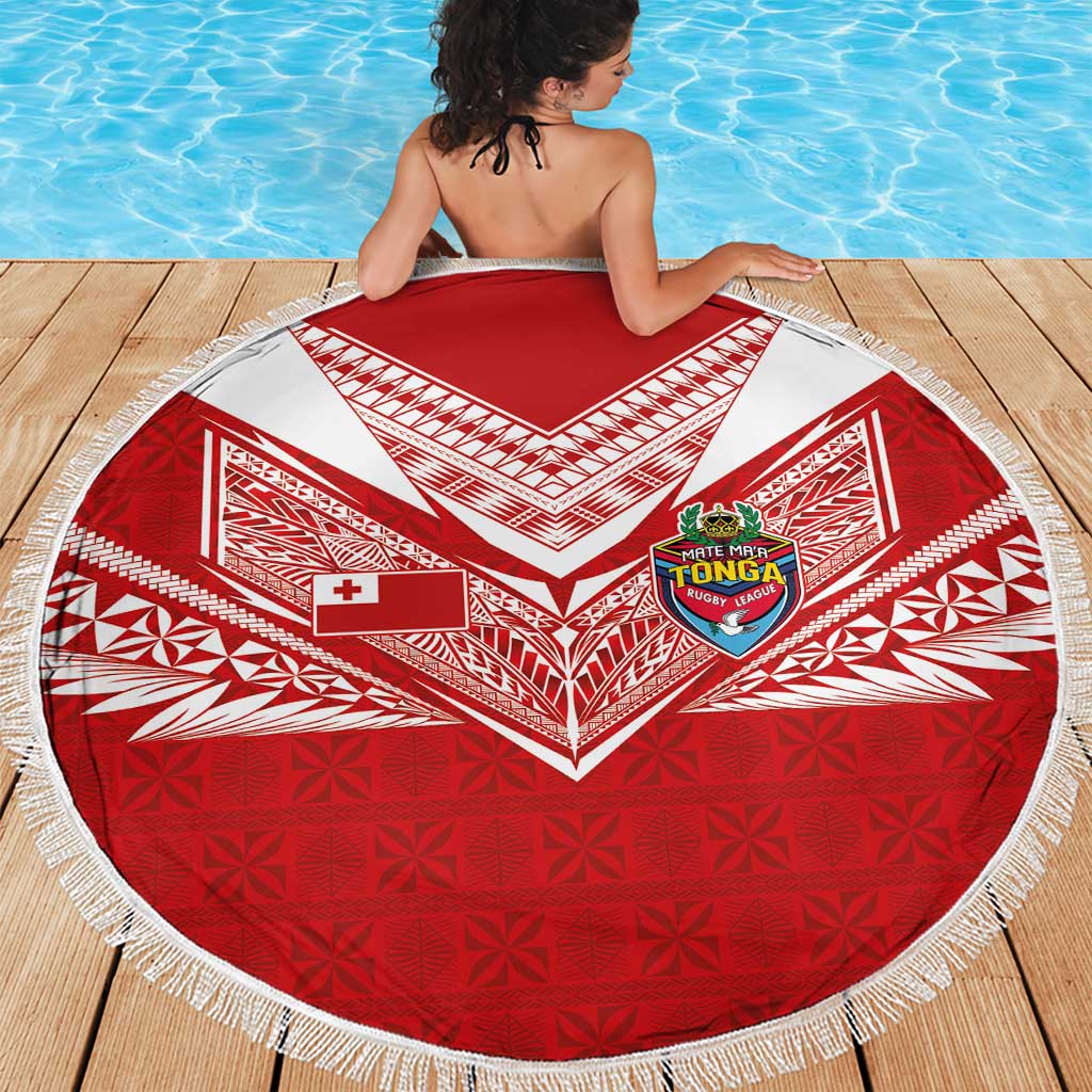 Tonga Rugby Beach Blanket Ngatu Motifs and Pacific Patterns