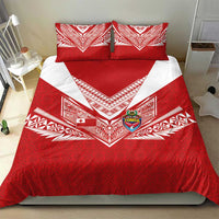 Tonga Rugby Bedding Set Ngatu Motifs and Pacific Patterns