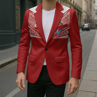 Custom Tonga Rugby Blazer Ngatu Motifs and Pacific Patterns