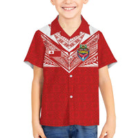 Custom Tonga Rugby Family Matching Short Sleeve Bodycon Dress and Hawaiian Shirt Ngatu Motifs and Pacific Patterns